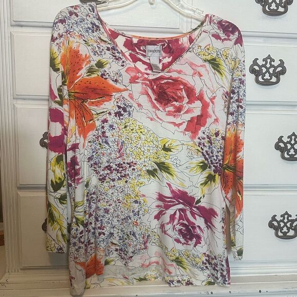 Vintage Chico’s Floral Top - Picture 3 of 16